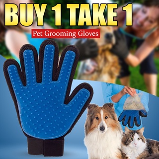 Buy 1 Take 1 Pet Grooming Gloves - Efficient Pet Hair Cleaning Brush (Fur Glove Bath Cleaner)