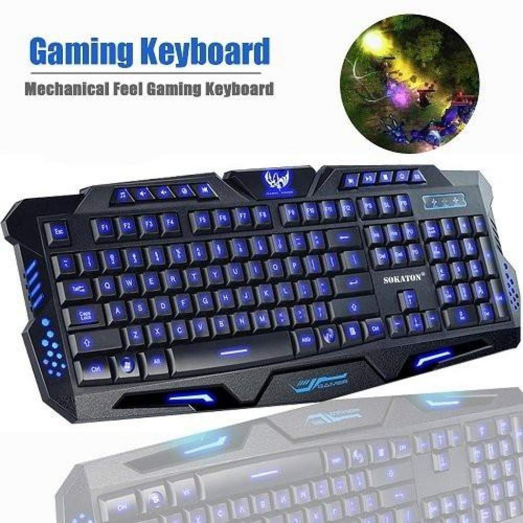 M200 3 LED RGB Ergonomic Gaming Keyboard | Shopee Philippines