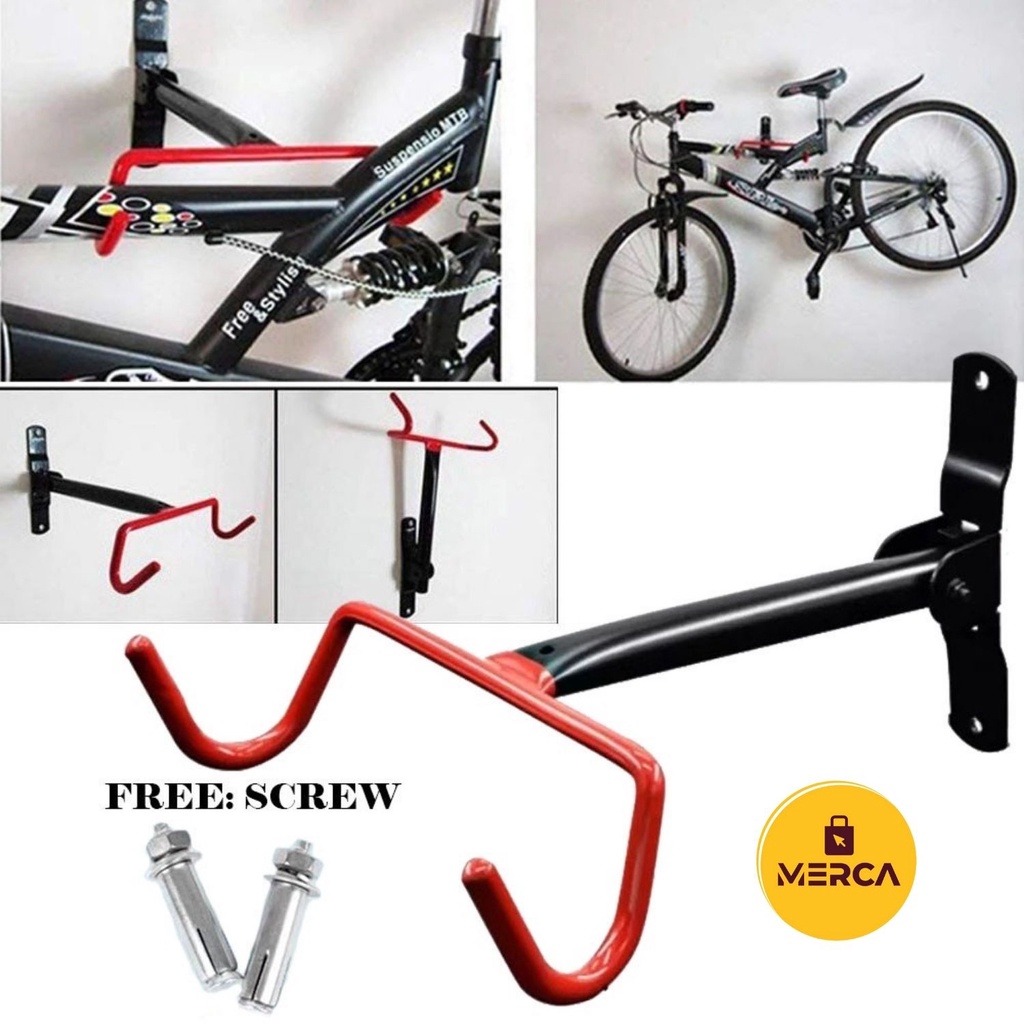 MERCA Bike wall rack wall mount MTB Road Bike Rack Heavy duty Bike Wall