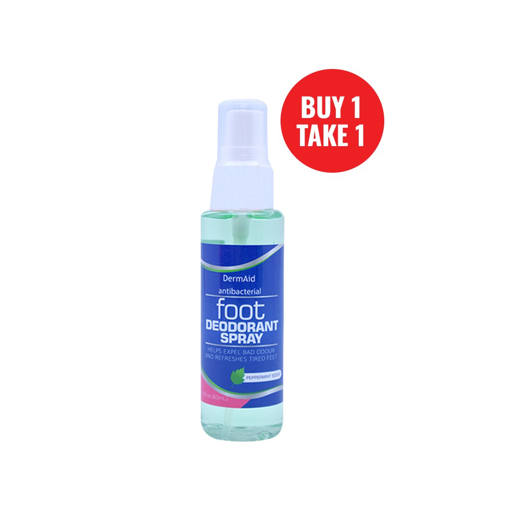 Dermaid Foot Deodorant Spray 60ml Peppermint B1T1 Shopee Philippines
