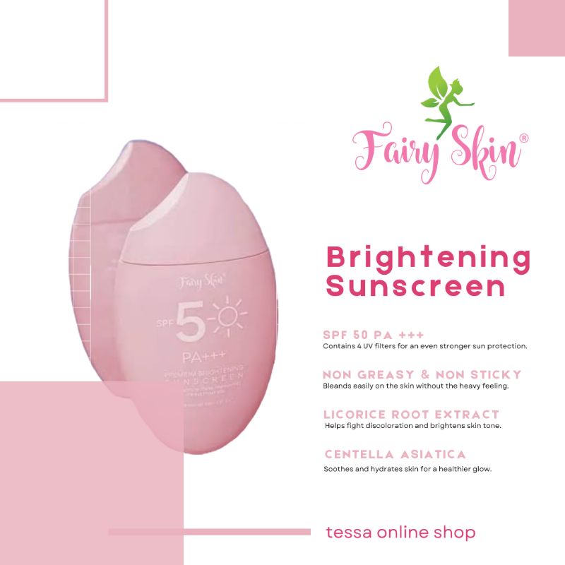 Fairy Skin Brightening Sunscreen SPF50 +++ Shopee Philippines