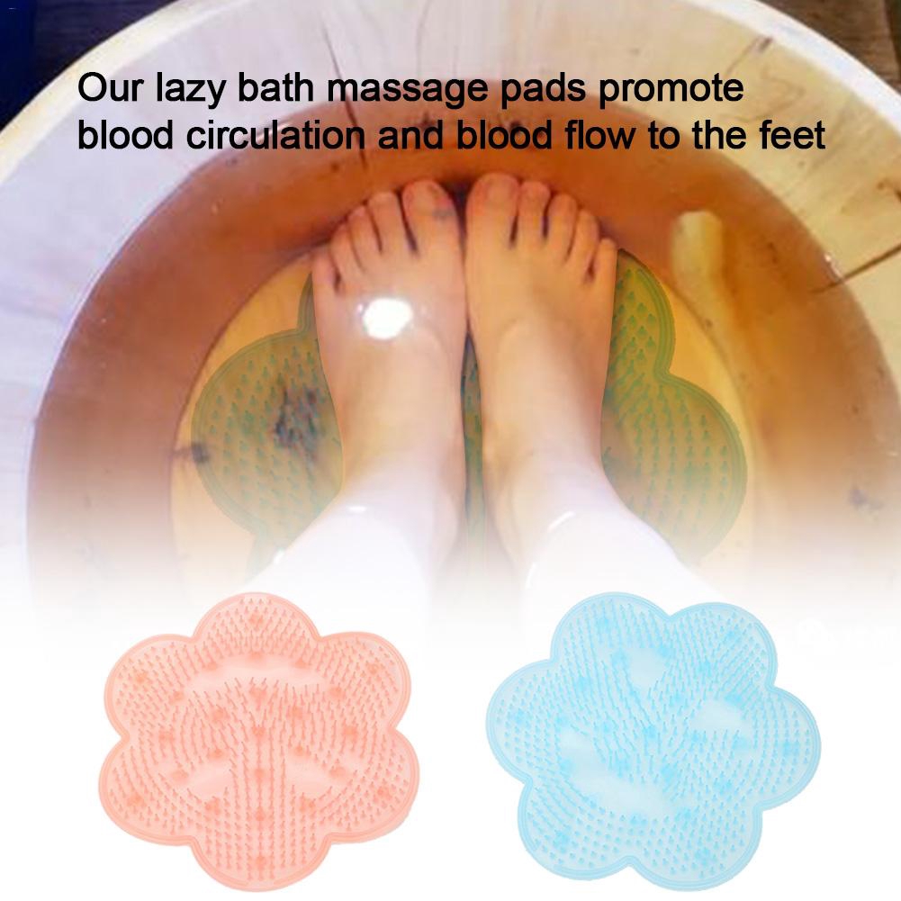 Lazy Bath Massage Pad Silicone Suction Cup Bathroom Shower Mat Non Slip Bat Pad Shower Massager Pad Shopee Philippines