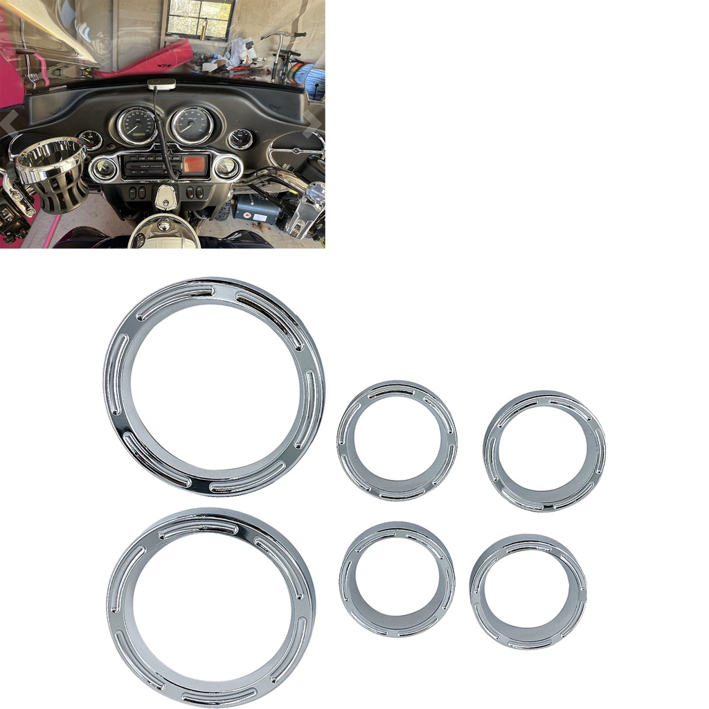 Chrome Speedometer Gauge Burst Bezel Trim Instrument Cover Board For