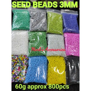 SEED BEADS 3MM (60g)