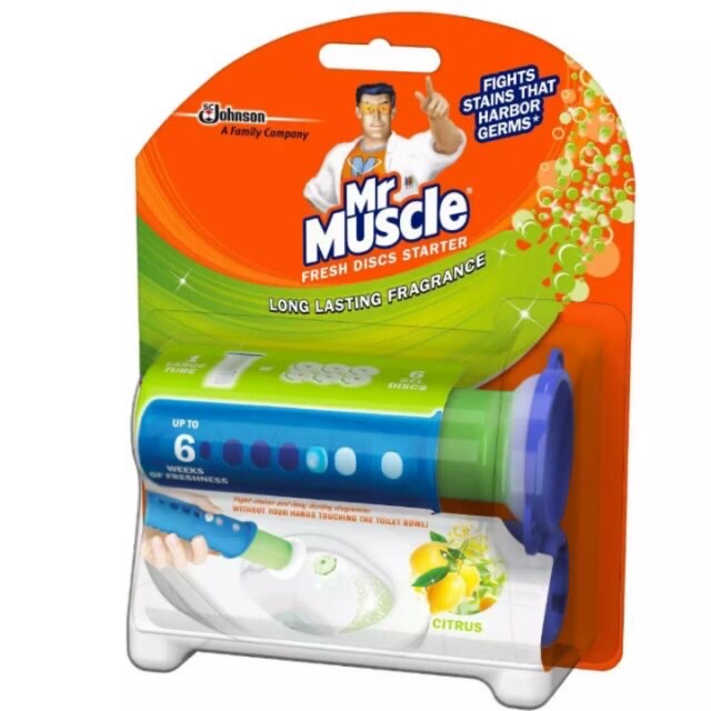 Mr Muscle fresh discs starter toilet bowl cleaning disc Shopee