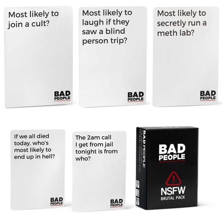 Bad people card game printable