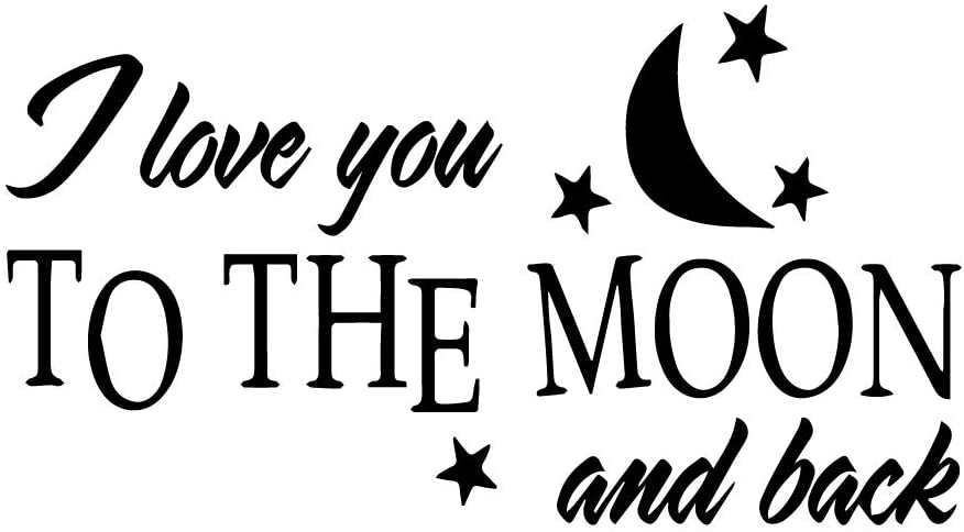 Dakine I Love You To The Moon And Back Quotes Wall Sticker Home Decor Baby Room Nursery Cartoon Art Murals Shopee Philippines