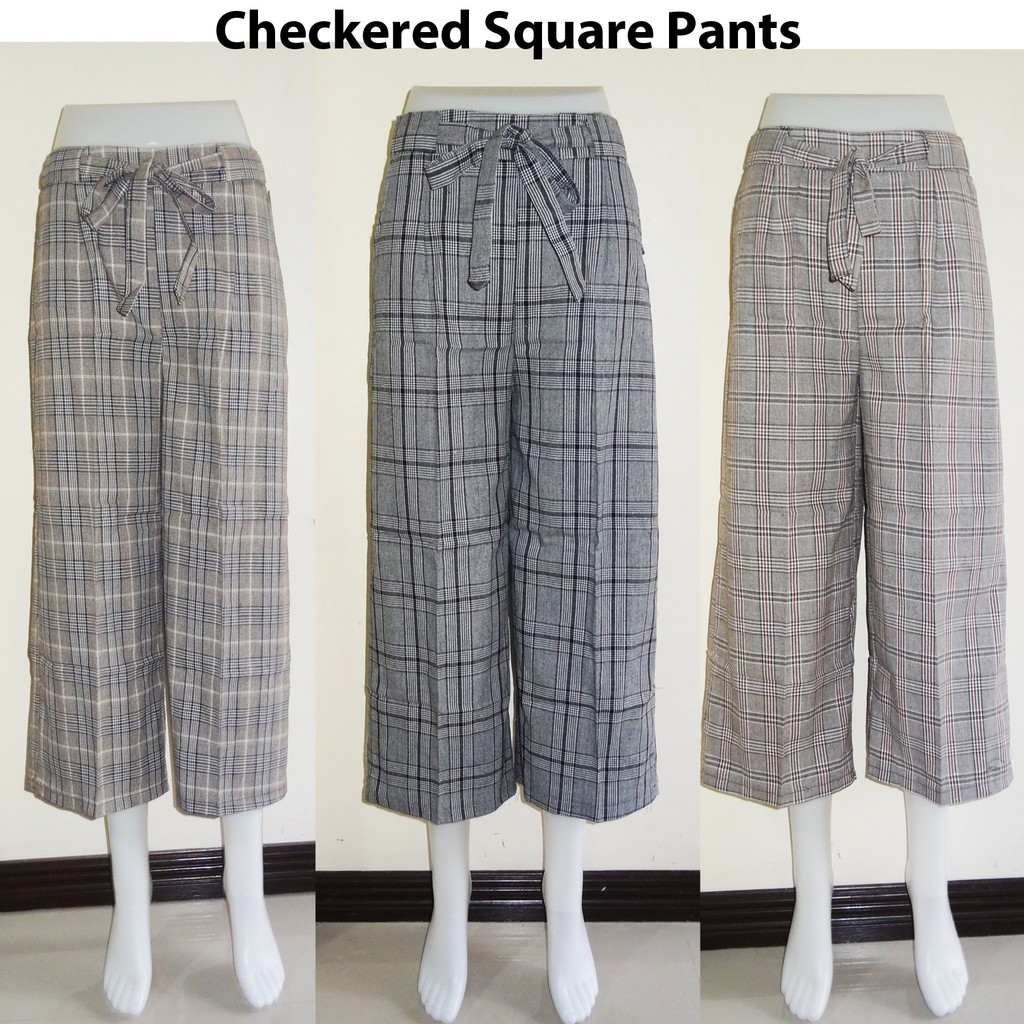 plaid square pants