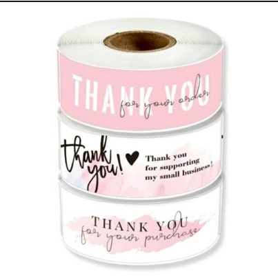 120pcs Thank You Sticker Rectangle for Product Label Designs asian ...