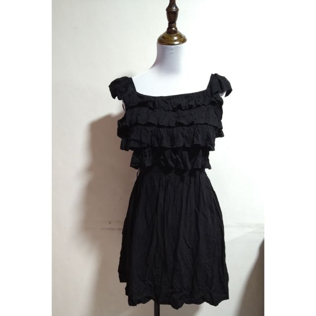 little black dress with ruffles