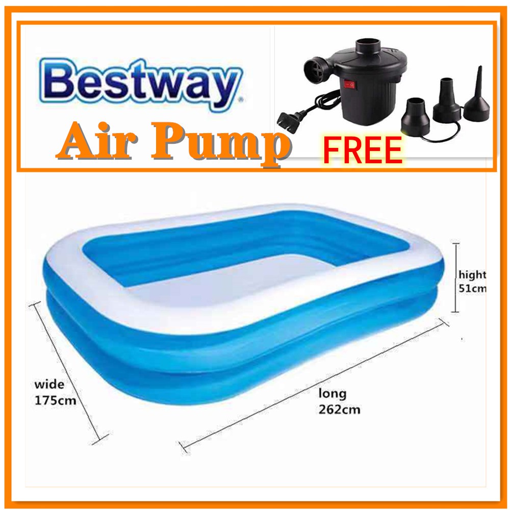 Bestway 262cm Adult Inflatable And Thickened Swimming Pool FREE ...