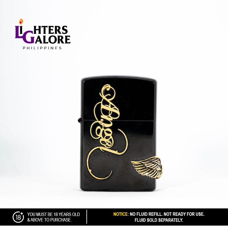 Lighters Galore CHIEF FLINT LIGHTER (ANGEL, EMBOSSED WINGS OF LOVE