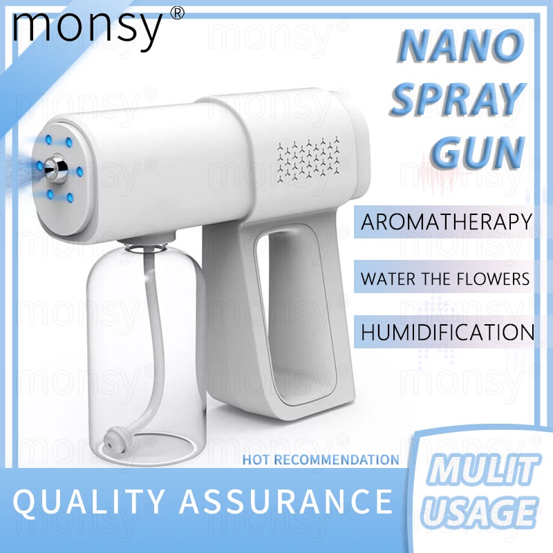 Disinfectant Spray Gun K5 380ML Portable Wireless Spray Gun Blue Light