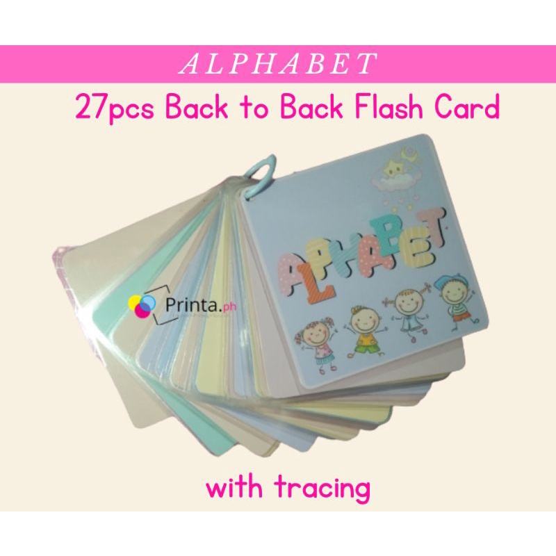 Laminated Flash Cards Alphabet with Tracing (27pcs) Shopee Philippines