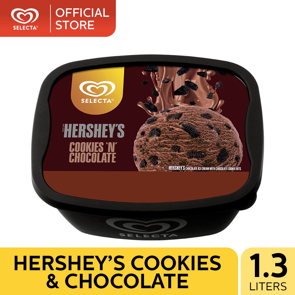 Selecta Hershey's Cookies and Choco Ice Cream 1.3L Shopee Philippines