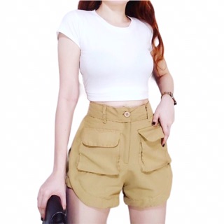 ZC HazeShop Korean Cargo Shorts Dolphin Cut Shorts ...