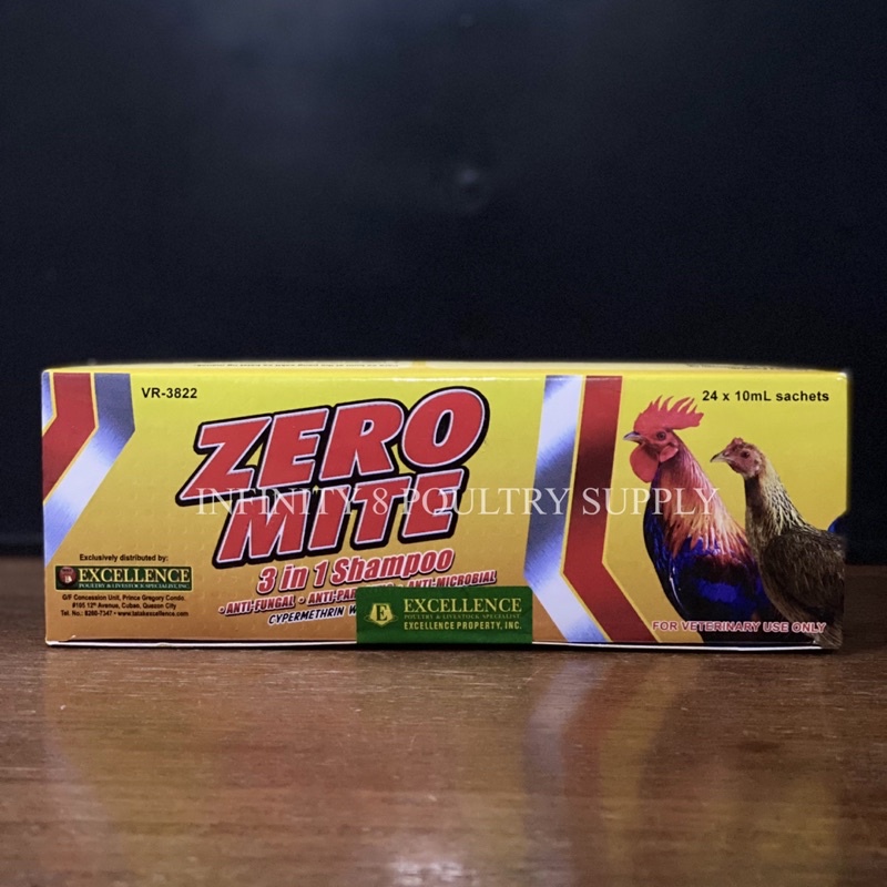 ZERO MITE Gamefowl Bug Shampoo (24 x 10mL Sachets) Sold Per Box Shopee Philippines