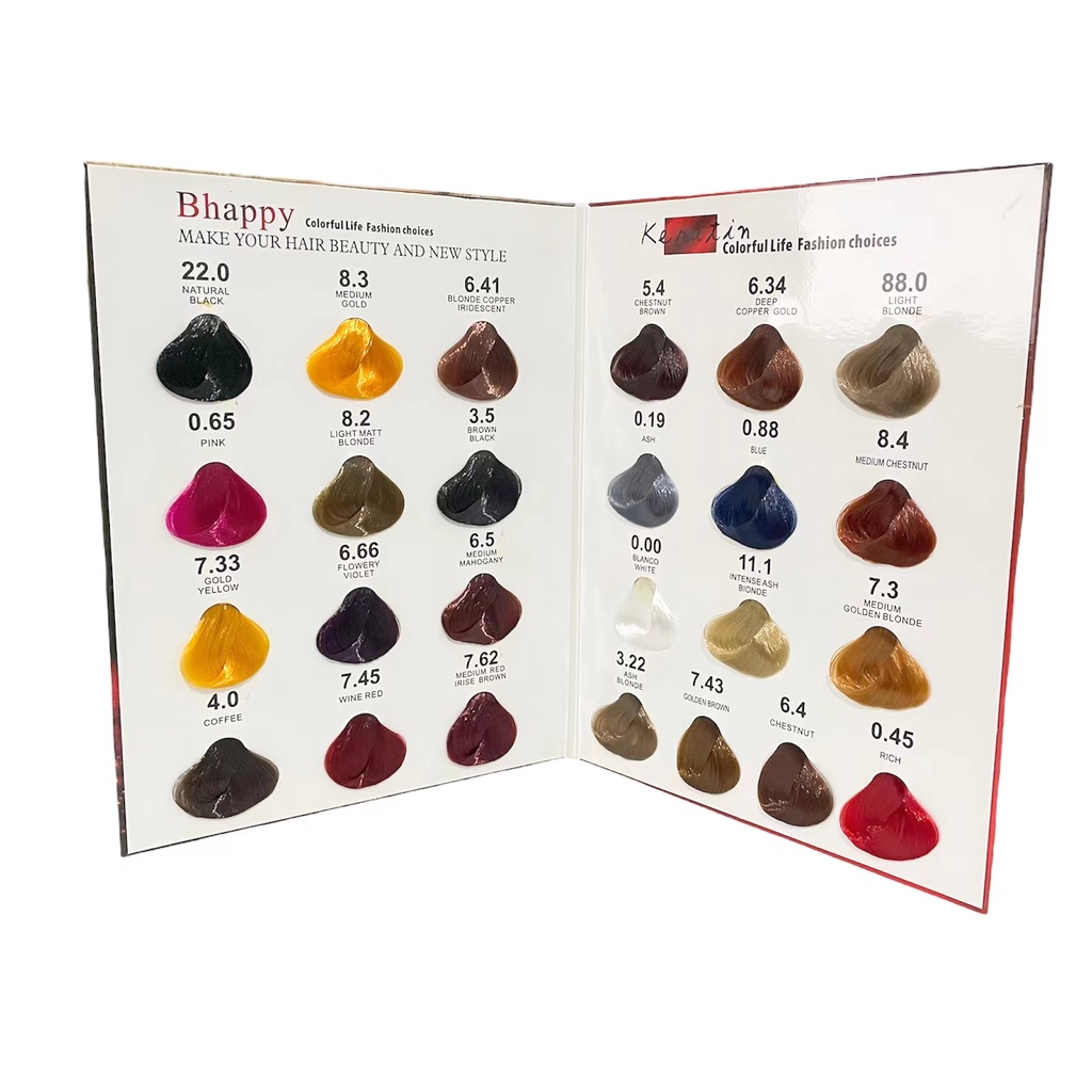 Bhappy Hair Color Chart Keratin Color Chart Shopee Philippines