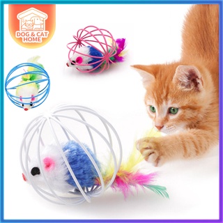 Cat toys plush mouse in cage cat toys pet interactive toy supplies