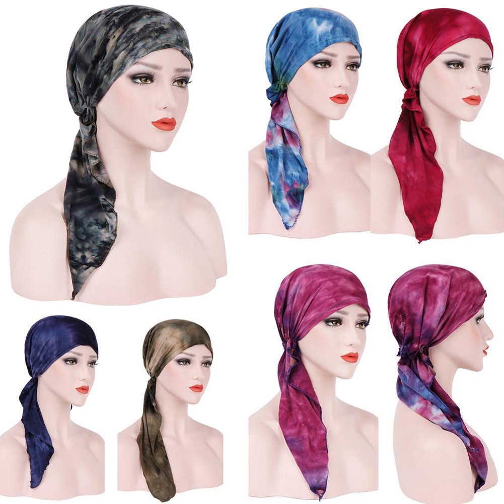 Aiaitop Women Dye Muslim Hair Loss Head Scarf Turban Headwrap Shopee Philippines