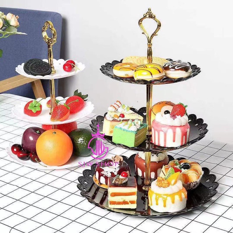 SJW 2Tier Cake Dessert Stand Cupcake Pastry Cookie Tray Rack Candy