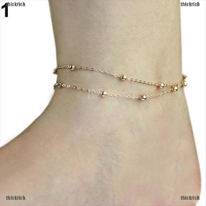 thick gold anklet