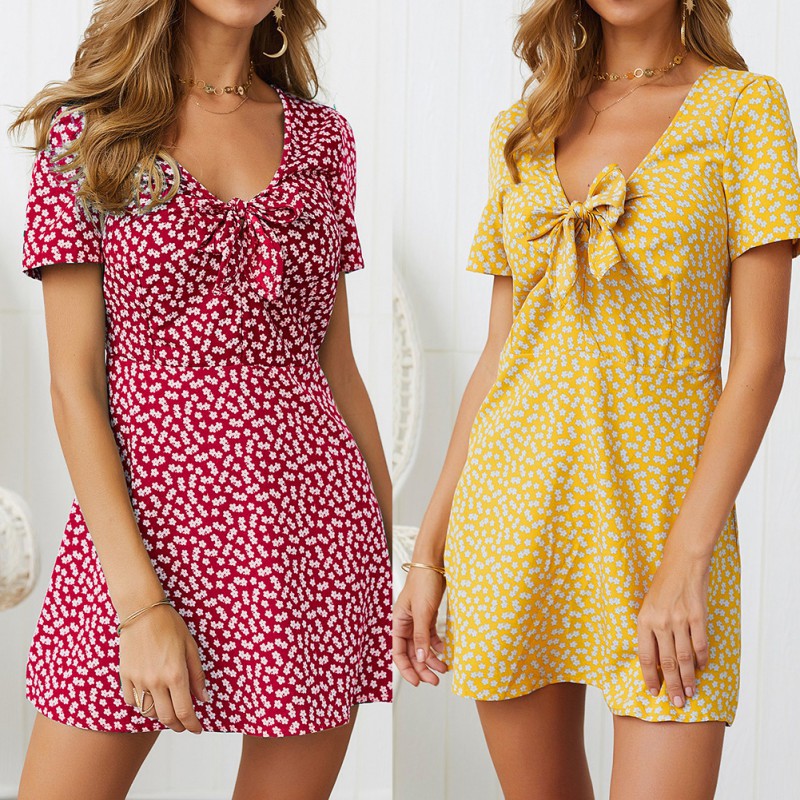 short sleeve a line dress