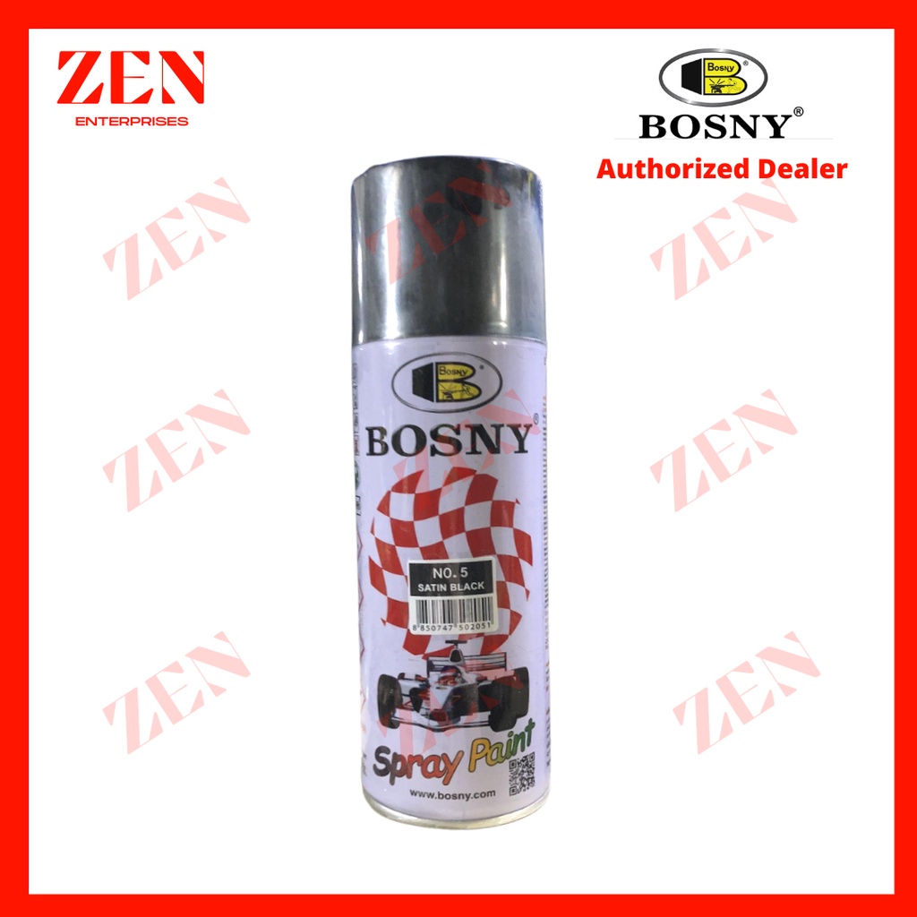 BOSNY 5 Satin Black Spray Paint Shopee Philippines