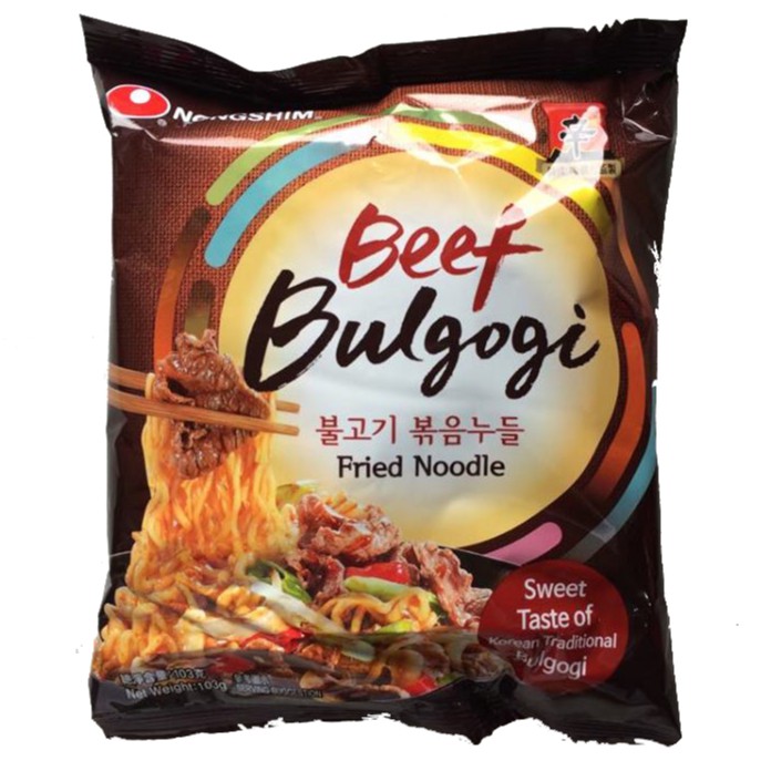 Nongshim Korean Traditional Beef Bulgogi Fried Noodle 103g | Shopee ...