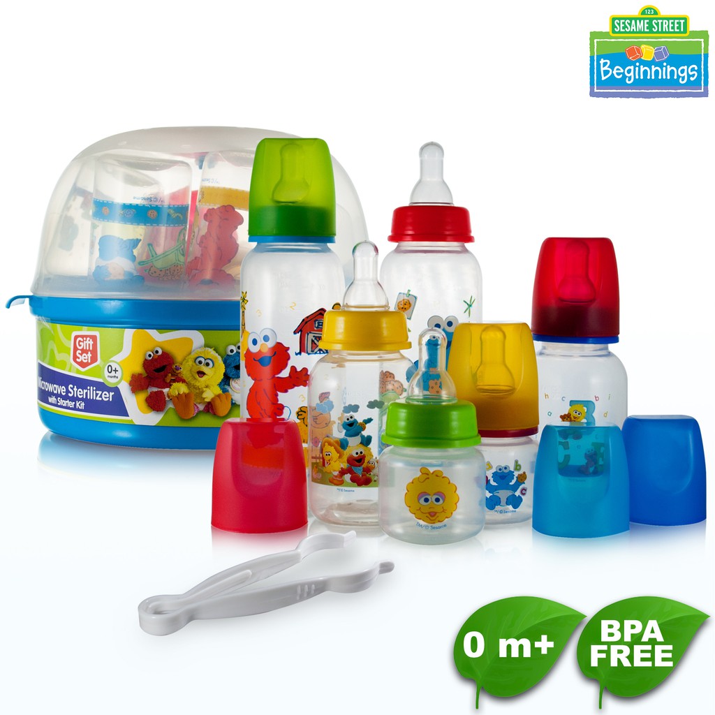 baby bottle set with sterilizer