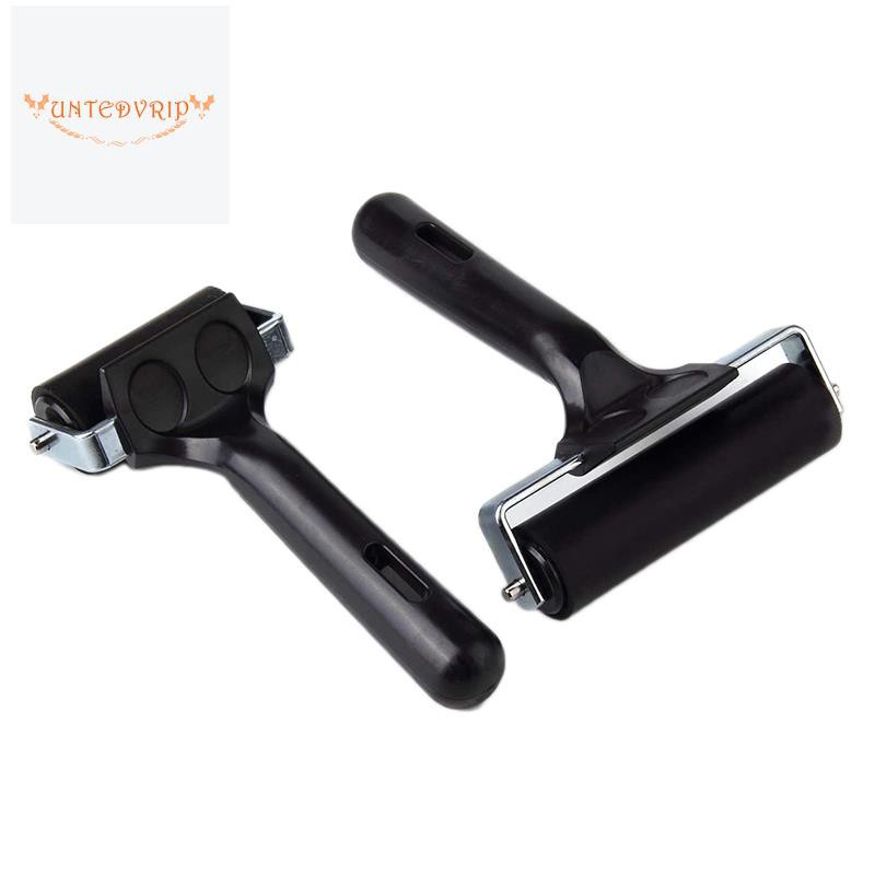 2PCS Rubber Brake Roller Soft Rubber Brake, Rubber Drum Paint Brush Ink Applicator Art Craft Oil Painting Tools