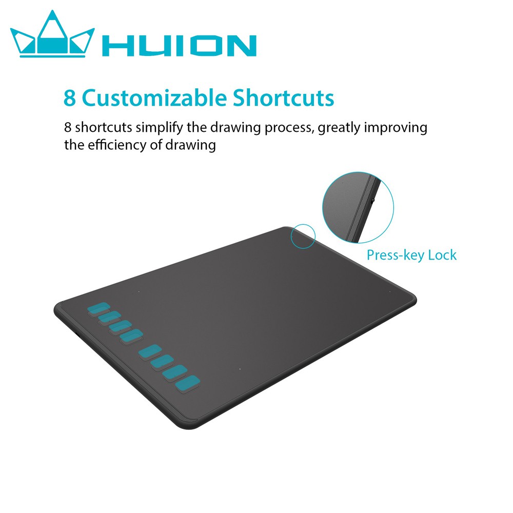 Huion H950P Art Graphics Drawing Tablet Pad Battery-Free Stylus 8192 Pen 5080LPI 