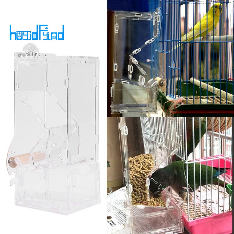 Automatic Bird Feeder Pet Bird Cage Feeder Food Container Feeding