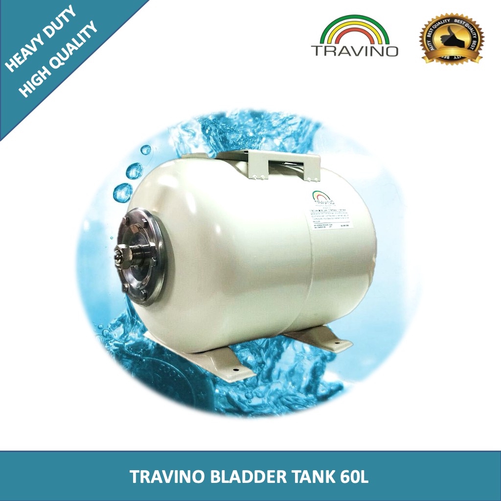 Travino Bladder Type Water Pressure Tank TBT60H 60L liters horizontal w