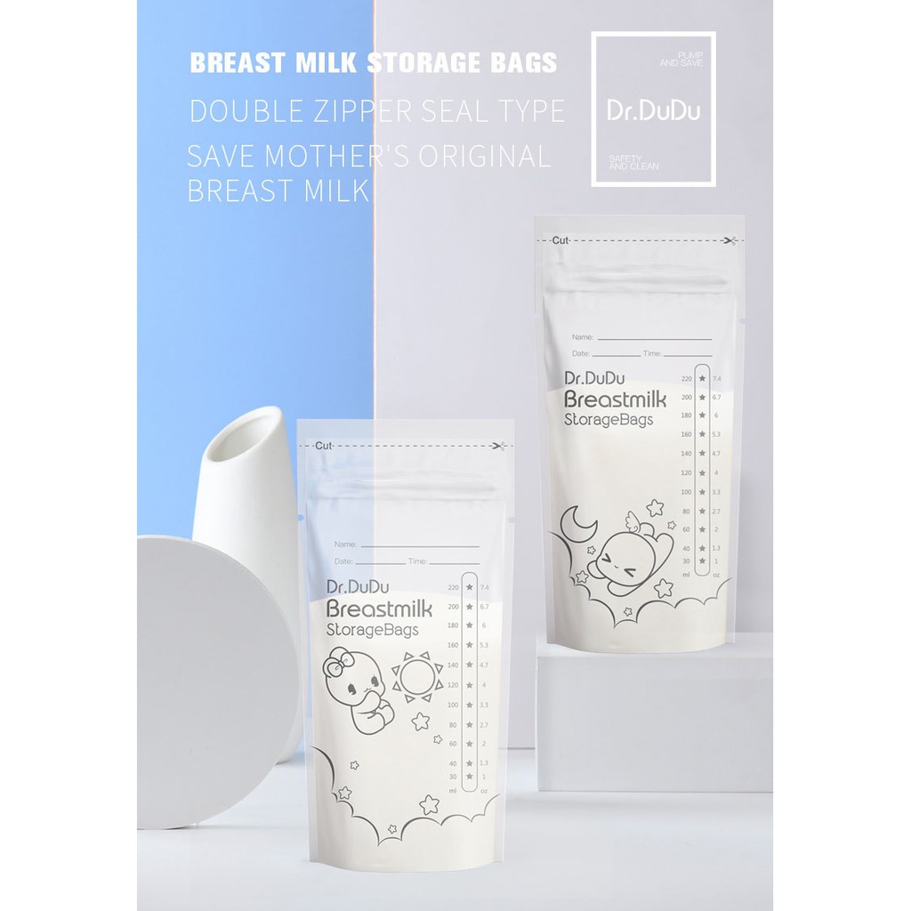 Dr.Dudu 50 Pcs. Transparent Breastmilk Storage Bag 220mL