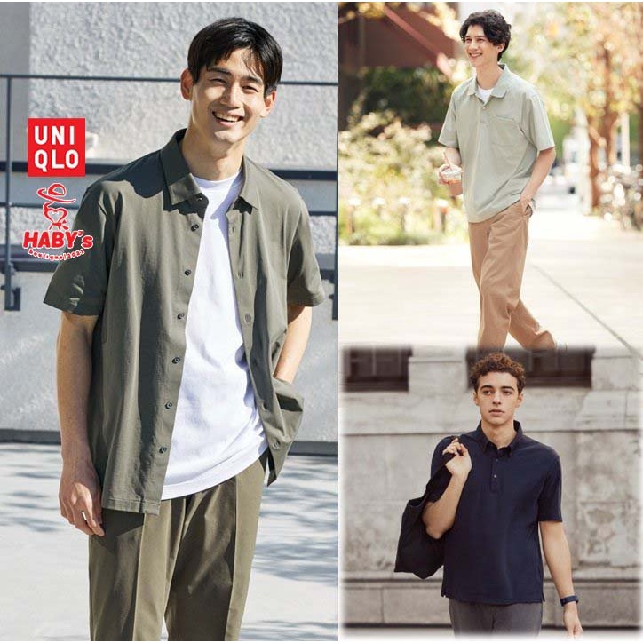 Uniqlo JAPAN _ MEN POLO Shirt [AIRism] Short Sleeve MEN AIRism Short ...