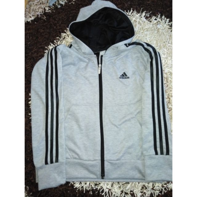 black and gray adidas jacket