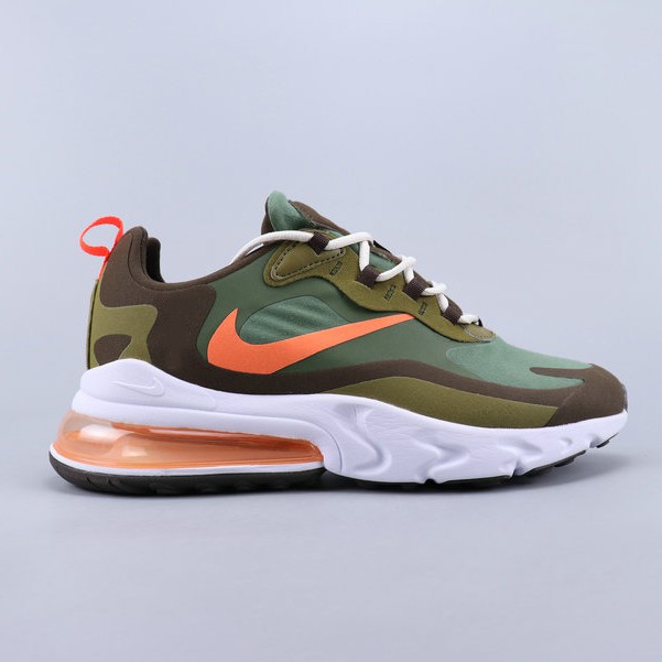 orange and green nike shoes