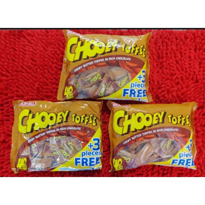Chooey Toffee Chewy Butter Toffee in Rich Chocolate (3packs) Shopee