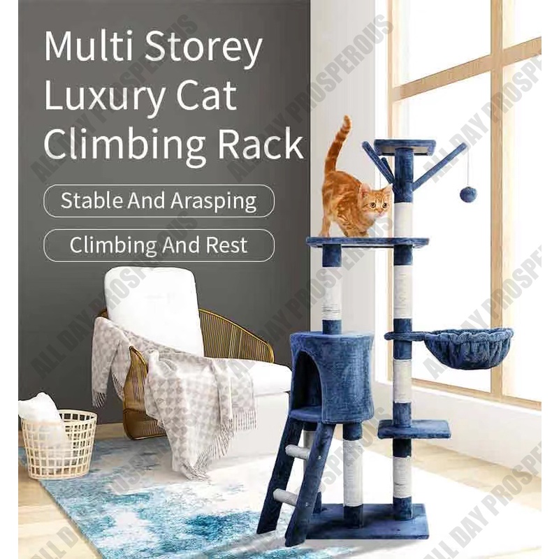 Cats Condo Tree With Scratch Posts Plush Cozy Perch Multi-Level Tower for Lndoor Cat Kitten #6