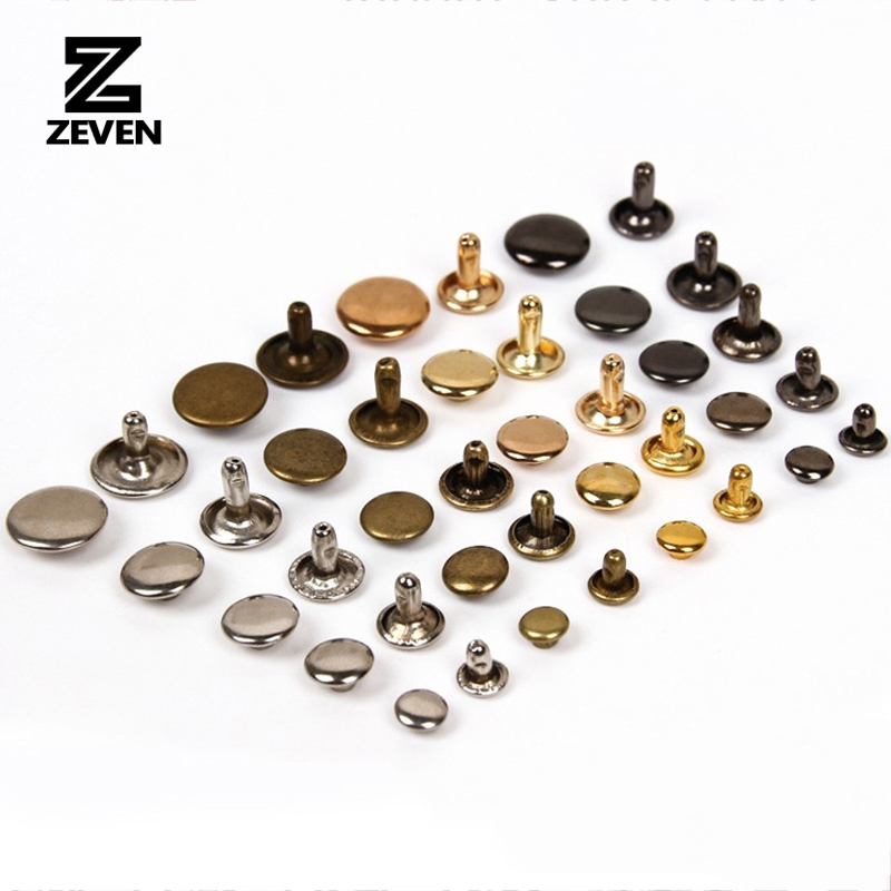 Pure Copper Double Cap Rivet Brass Round Stud Spike Collision Nail ...