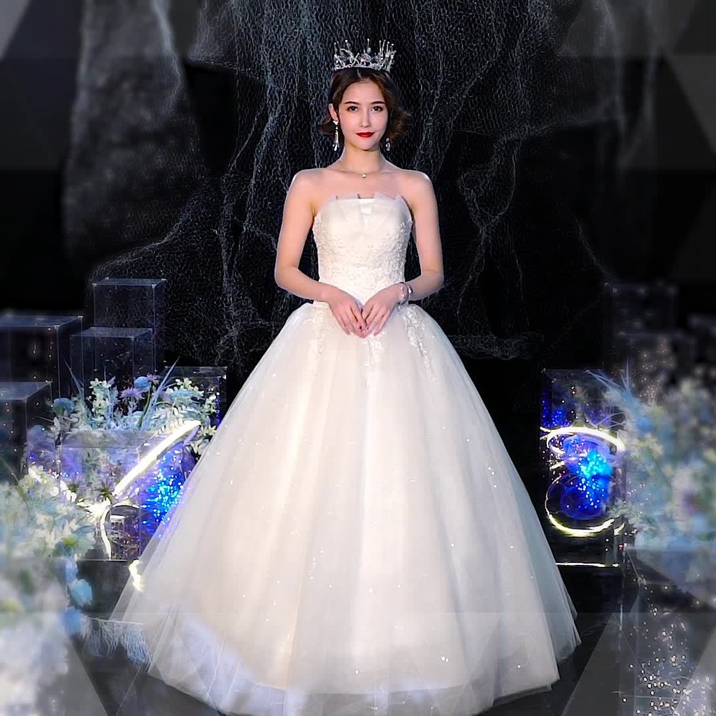 White For Civil Wedding White Wedding Gown Bridal Main New Wedding
