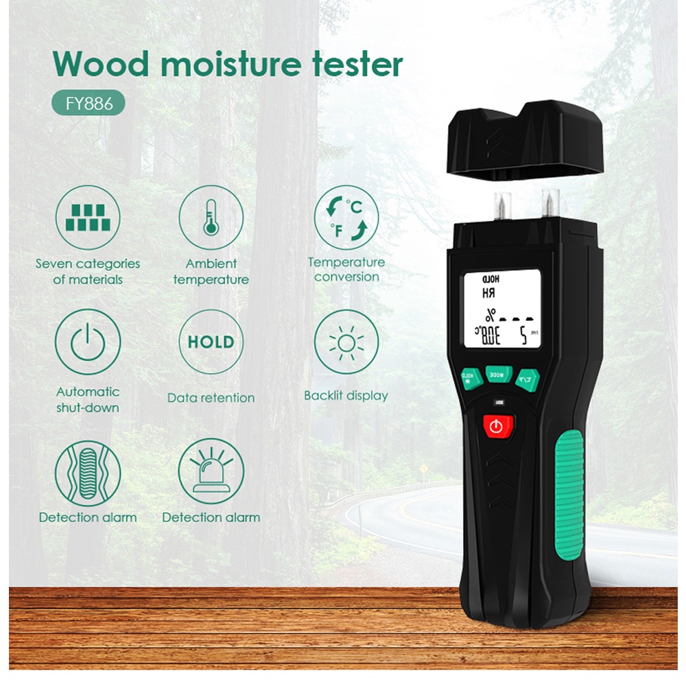 2 in 1 Moisture Meter For Wood Humidity Hygrometer Moisture Temperature