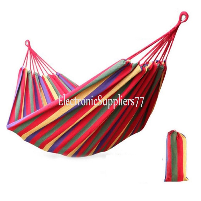 Cotton Ultralight Camping Hammock (Multicolor) Shopee Philippines