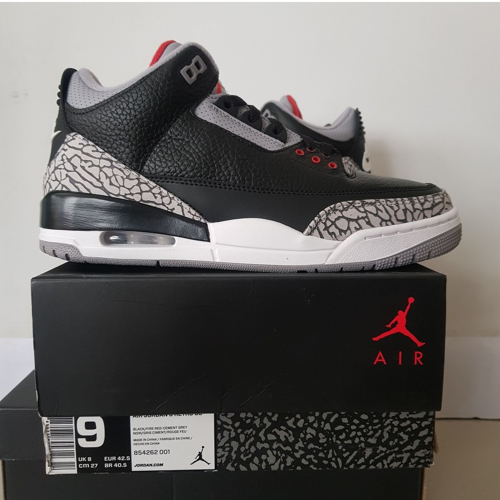 Air Jordan 3 Retro Og Black Cement Shopee Philippines