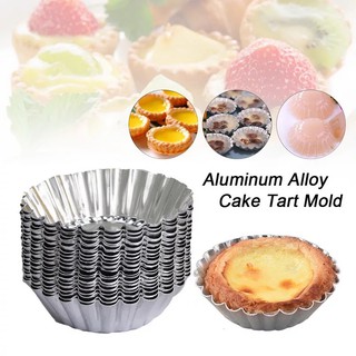 Egg Tart Mold Stainless Steel Cupcake Baking Mold Reusable Metal Muffin SA 