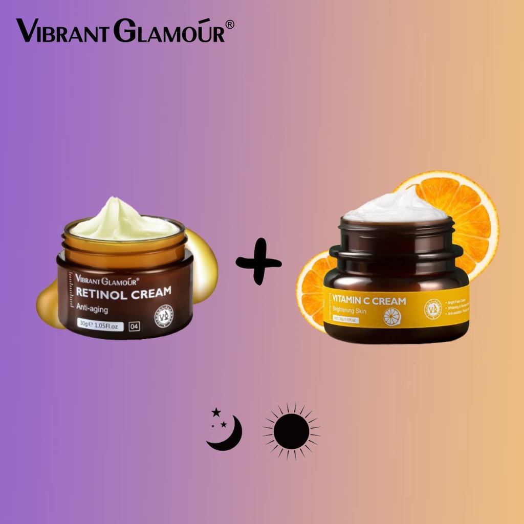 Retinol Face Cream [30g] + Vitamin C Cream [30g] Antiaging