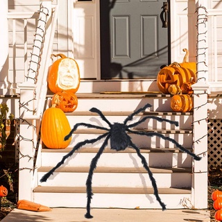 30CM Halloween Decorations Giant Spider Outdoor Large Halloween Props Spider Scary Hairy Fake Spider Web Decoration #5