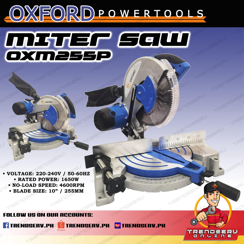 OXFORD Miter Saw 1650w 255mm OXMS255P