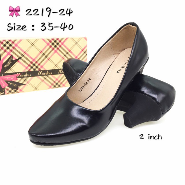 2 inches black heels